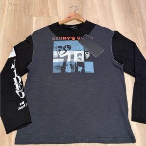 Enfants Riches Déprimés Bennys video Assemblage Long Sleeve T-Shirt ‘faded black